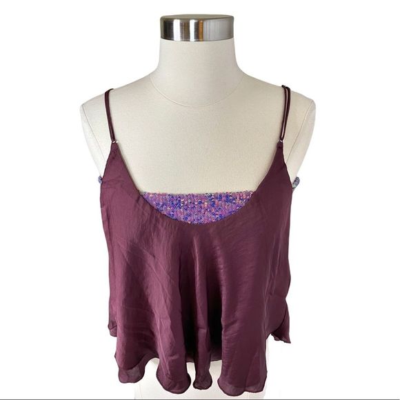 Intimately Free People Turn It On Vetiver Bloom Cami - Size Medium - Picture 2 of 6